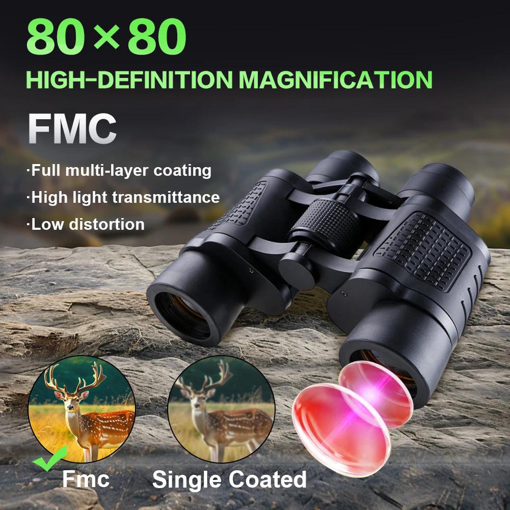 Professional Binoculars 80x80 Long Range 15000m Hd Telescope Low Light Night Vision For Camping Hiking Travel Sports