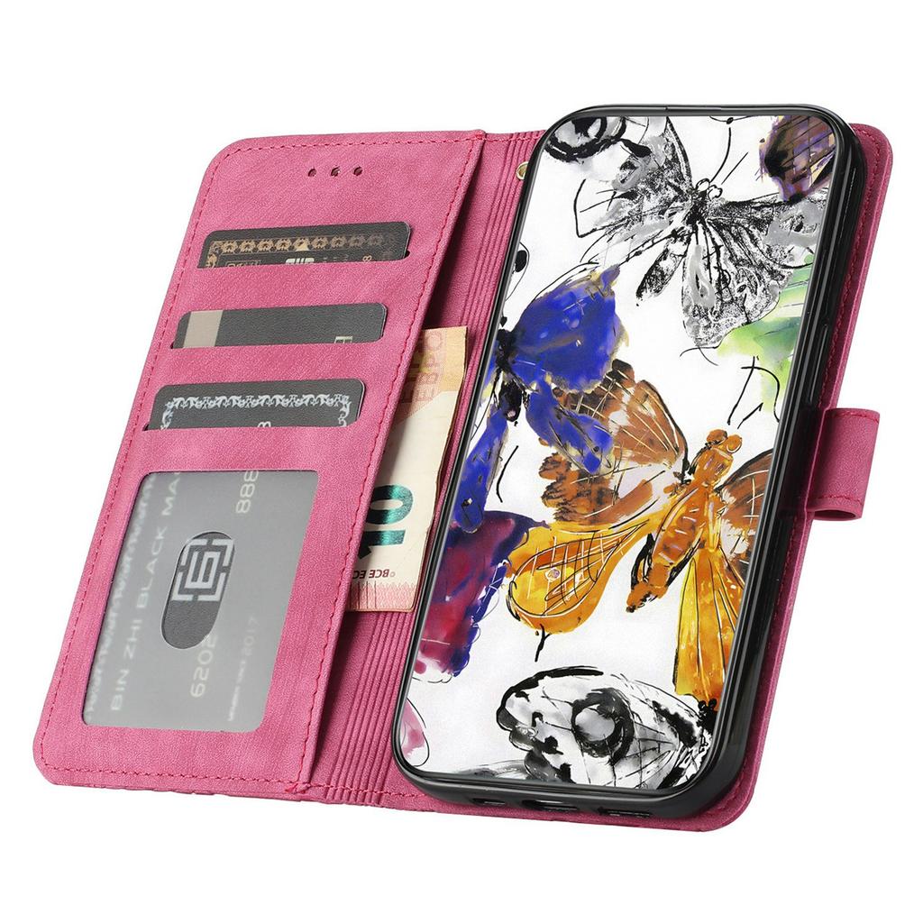 For iPhone 17 Pro Max Case Butterfly Design Flip Wallet Leather Phone Cover Skin-Touch