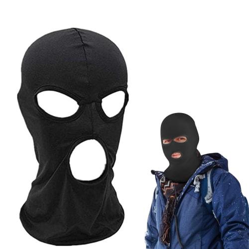 

Kingsie Stretch 3-Hole Full Face Mask, Lightweight, Windproof and Sun Protection, Balaclava Helmet Inner, for Cycling, Motorcycles, and Airsoft (3-Hol