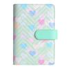 A6 Binder Notebook PU Leather Savings Book Creative Budget Binder  for Cash Budget Storage