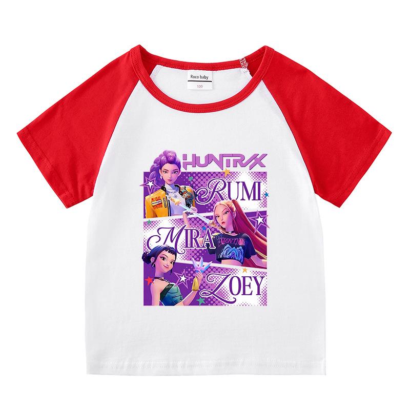Completo Due Pezzi Kpop Demon Slayer per Bambini: T-shirt a maniche corte e pantaloncini 140cm