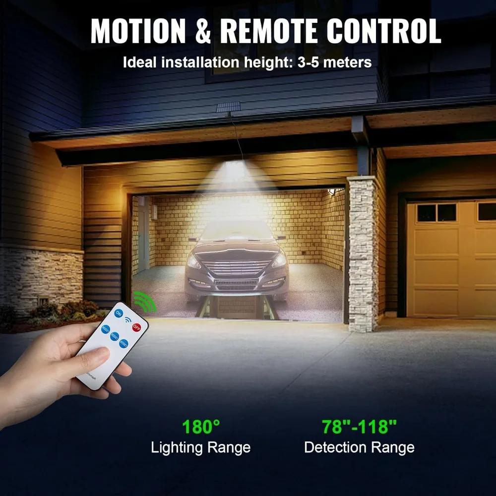 Outdoor LED COB Solar Lights Split Motion Sensor Flood Lights Waterproof Solar Light Remote Control Wall Lamp Yard Patio Garden