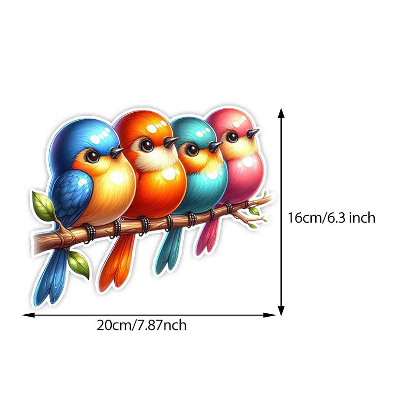 Watercolor Bird Car Sticker Vinyl Decal Waterproof Rear Window Motorcycle Camper Bumper Truck Laptop Decoration TM198