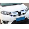 For Honda Fit Jazz 2014 2015 2016 2017 Car Styling Body ABS Chrome License Plate Trim Racing Grid Grill Grille Hoods Panel Frame