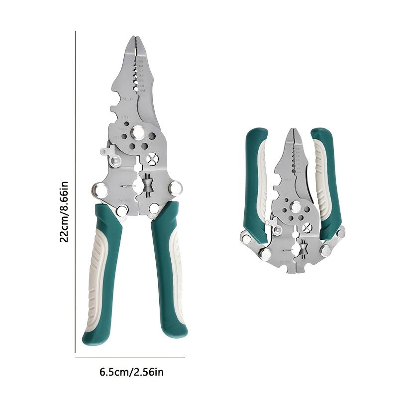 HooFun 16-In-1 Foldable Wire Stripper, Pulley Design Multi-function Electrician Wire Splitter Wire Winding Pliers Crimping Plier