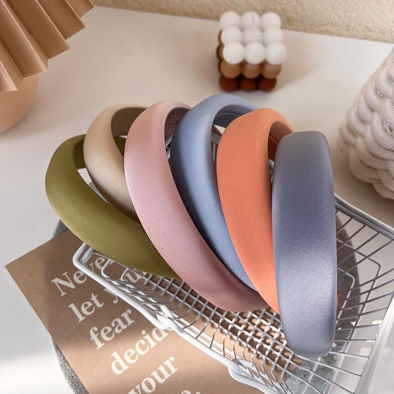 Einfarbige, breite Haarreifen, Haarbänder für Frauen, modische Haar-Accessoires, Haarbänder für Mädchen, süße Schwamm-Stirnbänder, Kopfbedeckung, Kopftuch