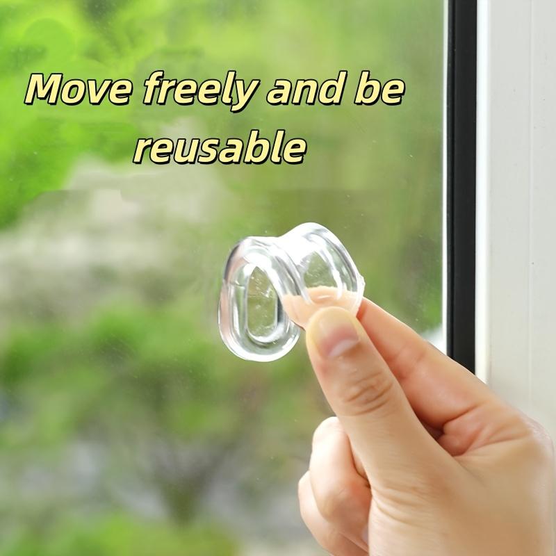 1/3/5pcs Clear Self-Adhesive Recessed Finger Pulls - Modern Minimalist Oval Sliding Door Handles, No-Drill Installation,