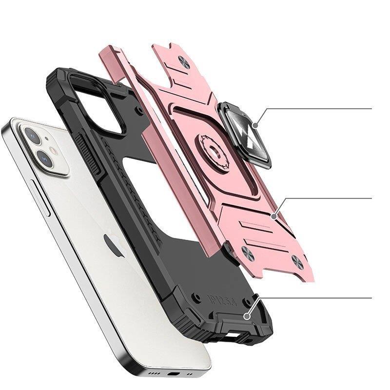 Wozinsky Ring Armor Etui Iphone 14 Pancerny Pokrowiec Uchwyt Magnetyczny Ring Złote