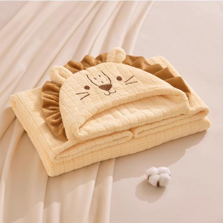 

Мягкое детское банное полотенце унисекс с капюшоном и рисунком из мультфильма детский банный халат впитывающий теплый накидка для душа одеяло для новорожденных жёлтый