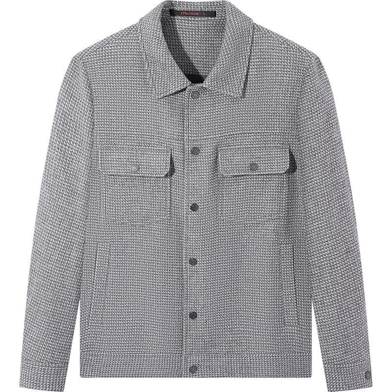 

Qipai Men s Lapel Wool Blend Winter Jacket L