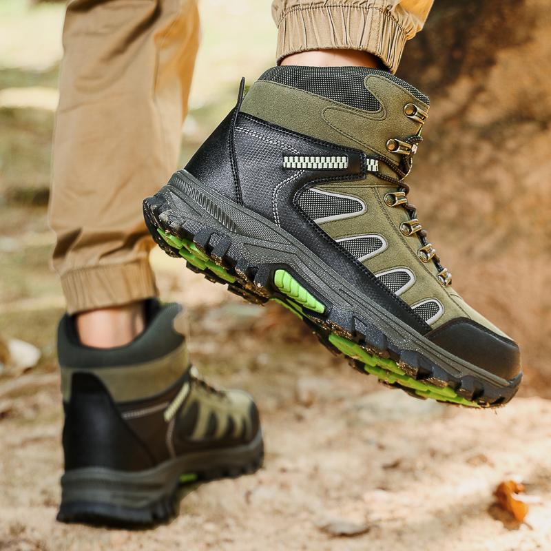 39-49 Winter Outdoor Waterproof Men's Snow Boots Mid-top Thick Bottom Plush Non-slip Wear-resistant Winter Large Size Snow Boots Winter Boots for Men