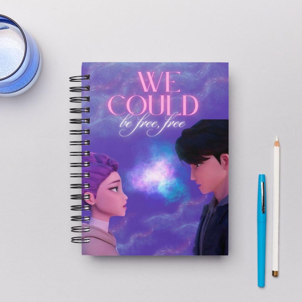 Demon Hunters Notebook Cartoon Girl  Journal Notepad for Students Stationery  School Notebook Gift for Fans