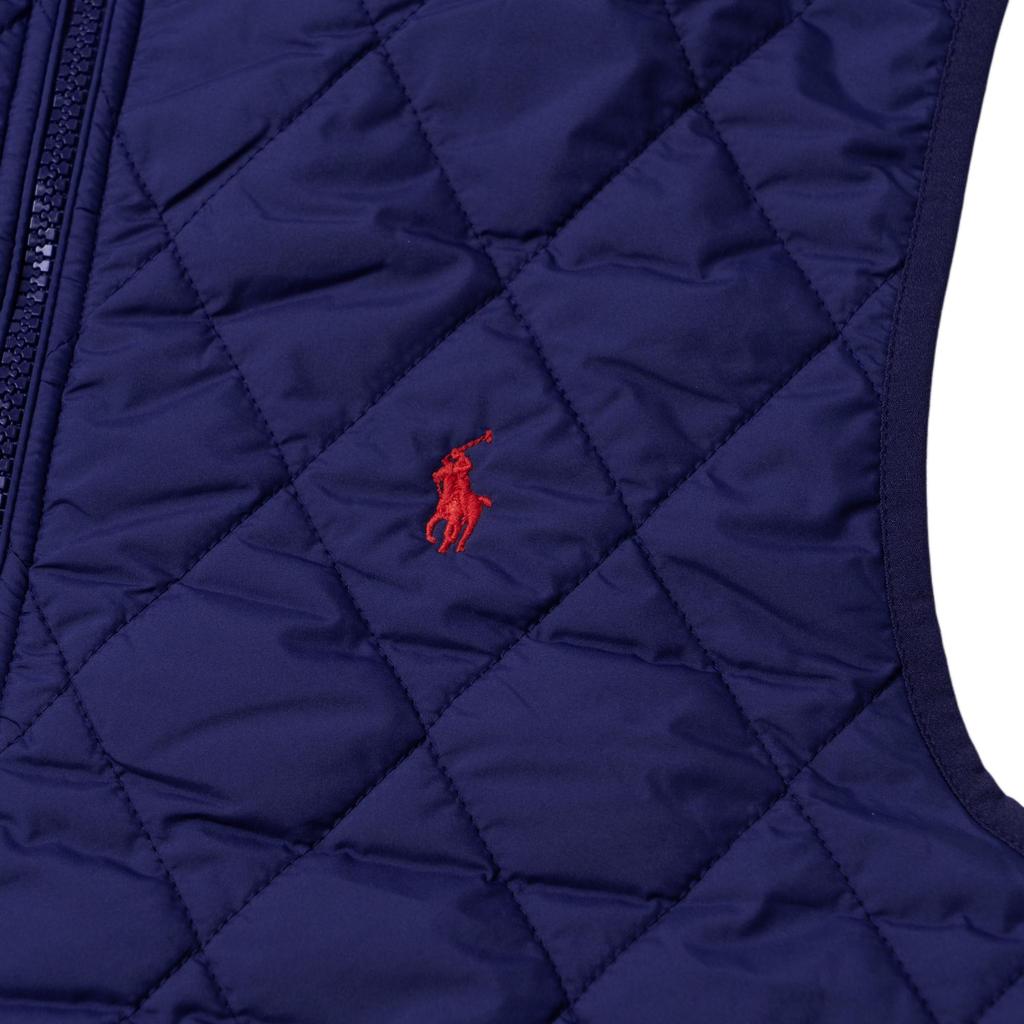 Polo Ralph Lauren FW24 Logo Embroidered Zip Collar Sleeveless Vest Kids vests Blue 323849910-005