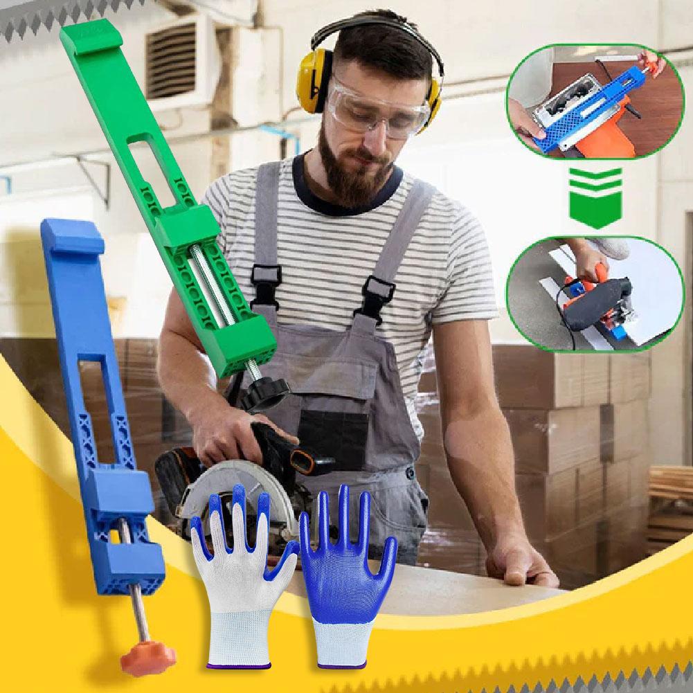 Verstellbare Führung für Maschinensockel, Neue elektrische Kreissäge Fräs-Positionierungsklemme, Präzise Holzschneidführung 1/2 STÜCK