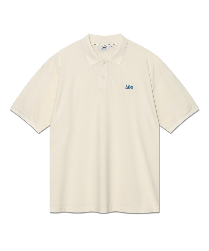 LEE Pique Collar T-Shirt Ivory