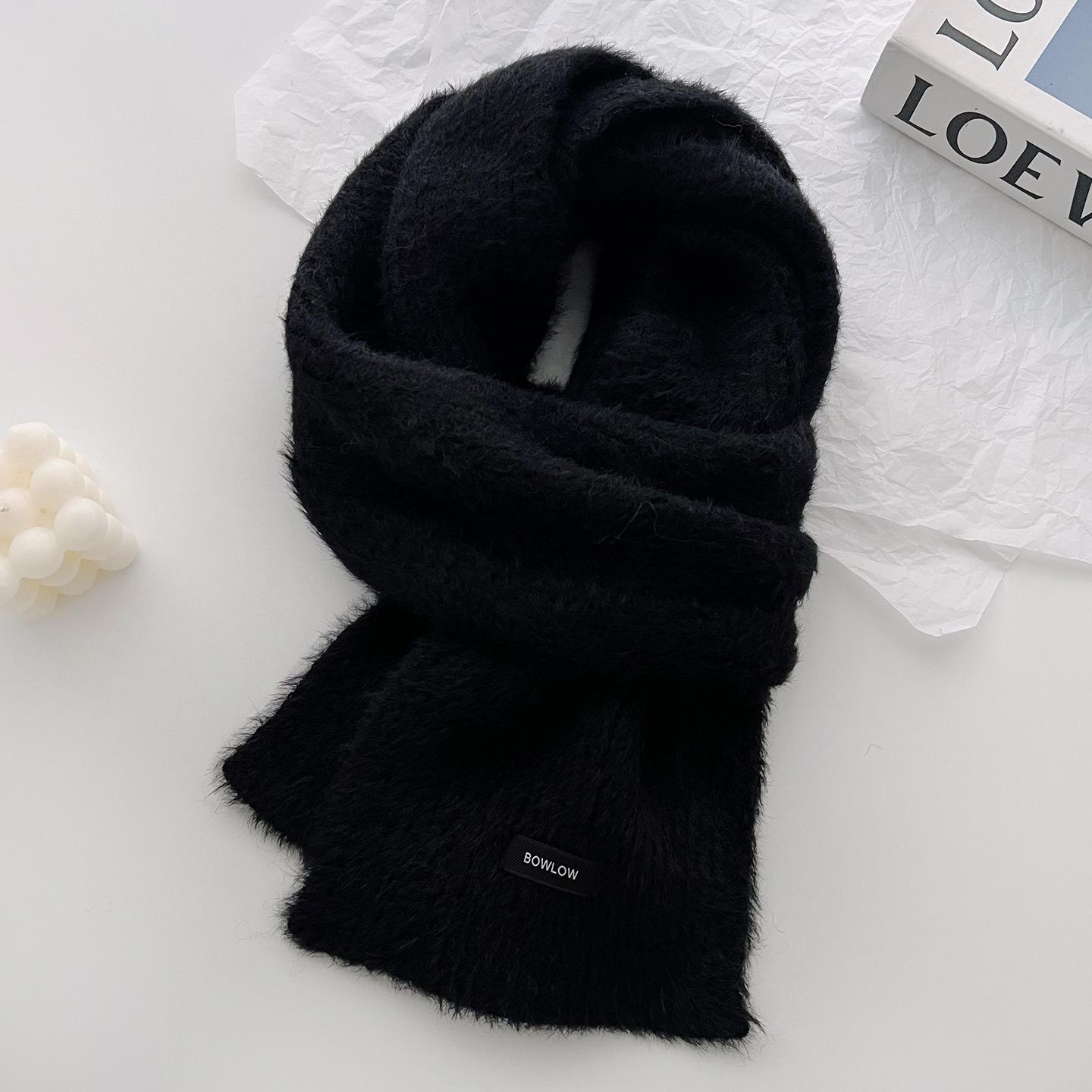 

20*165Cm Imitation Mink Fur Scarf Women Fashion Knitted Solid Winter Warm Wool Scarves Shawls Pashmina Wrap Bufanda Neckerchief 20x165cm