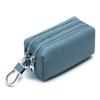 Echte Leder Auto Schlüsselbörsen Mode Schlüsselhalter Hausmeister Schlüssel Organizer Doppelreißverschluss Schlüsselanhänger Etui Schlüssel Tasche Münzbeutel