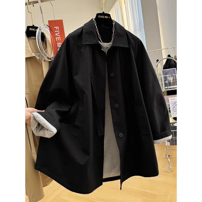 2025 High-End Ležérní Dámský Středně Dlouhý Trenčkot - Jaro/Podzim Tenká Pracovní Bunda Trend