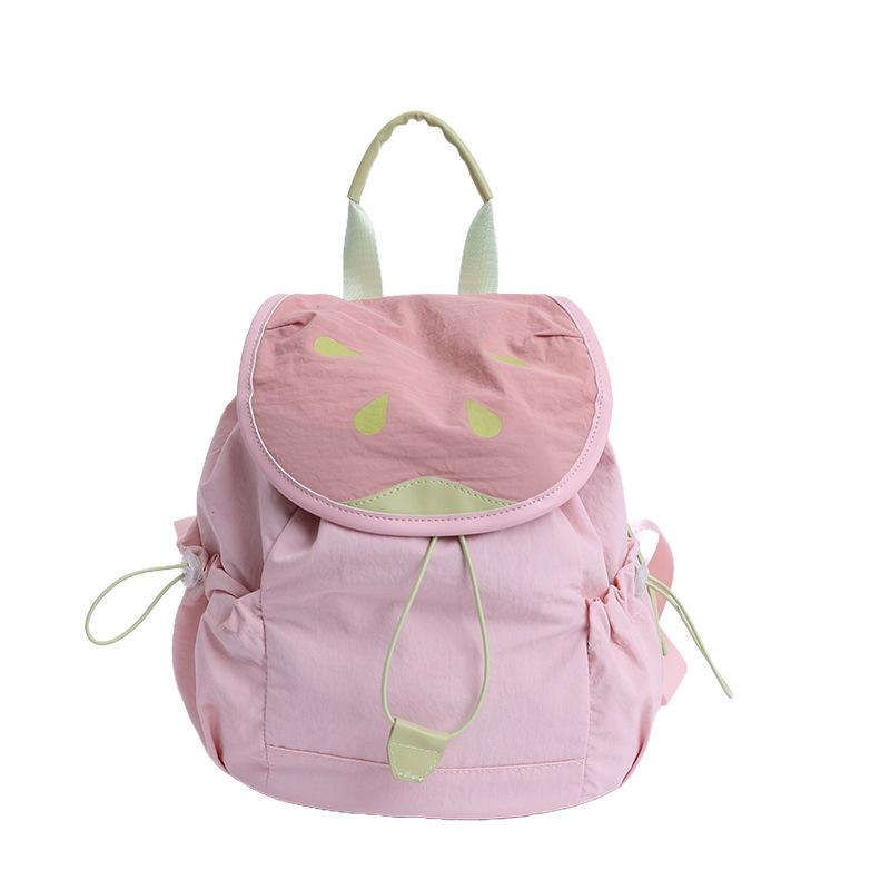 

Summer dopamine contrasting color mini backpack women s new college guava cute small schoolbag small backpack one size fits all розовый
