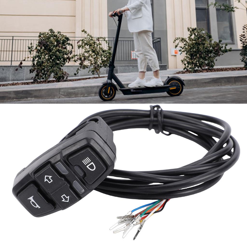 Headlight Turn Signal Horn Scooter Handlebar Control for Electric Bike Motorcycles ABS IP65 22mm Handlebar Size 1.5m Cable Le