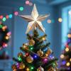 Christmas Decorations Glowing Tree Topper Glitter Star Xmas Tree Ornaments For Home Party Decor Navidad New Year 2026 Gift