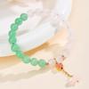 Xiaohongshu Bestseller: Pink Lotus Pendant Crystal Bracelet – Exquisite High-Quality Women's Accessory