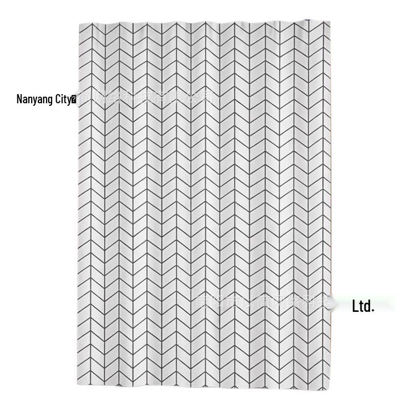 Waterproof Mildew-Resistant Thickened Bathroom Curtain Set - Punch-Free Partition, Door & Window Curtain. 80x180 cm + Rings