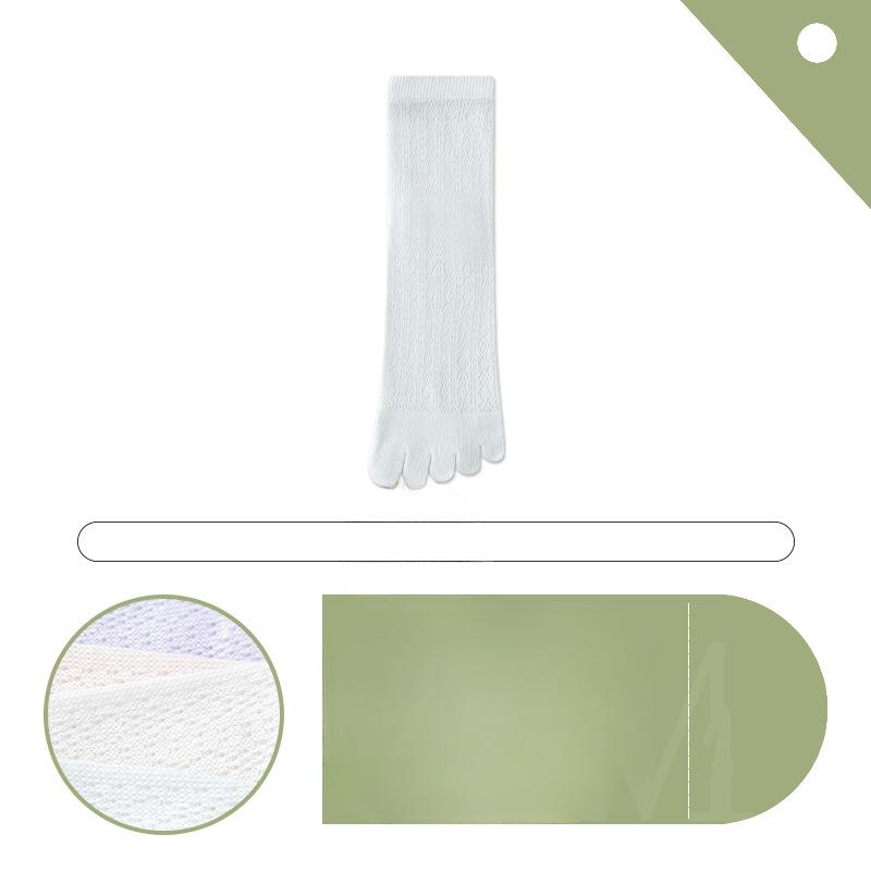Summer Socks for Women: Thin Mesh Mid-calf Socks, Summer Five-finger Pilates Socks, Thigh-high Socks