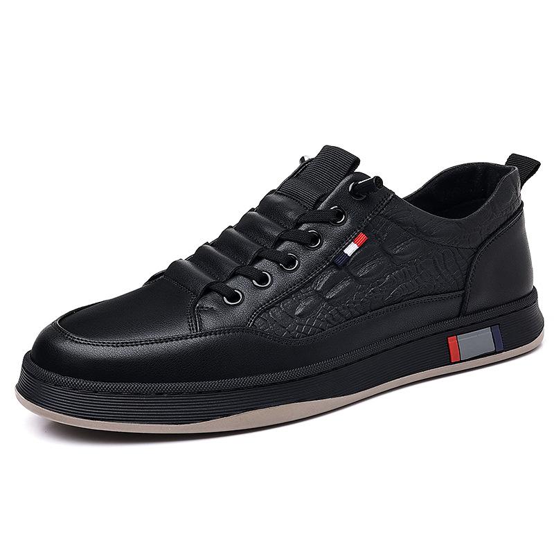 Board Shoes Men's Spring and Summer White Men's Shoes Sports and Leisure Leather Shoes Men's Trend Breathable White Shoes 2025