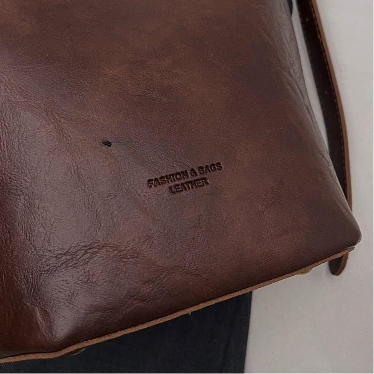 Retro Texture Bucket Bag Women's Shoulder Messenger Bag