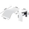 Chrome Bathroom Waterfall Bathtub Faucet Brass Hidden Installation Basin Faucet Wall Mounted Single Handle Mixer Tub Tap