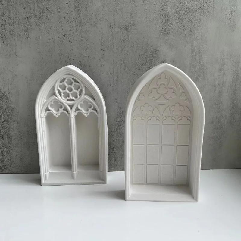 Church Window Crystal Epoxy Resin Mold Cabinet Storage Box Silicone Mould for Jewelry Display Holder Tray DIY Dish Mold