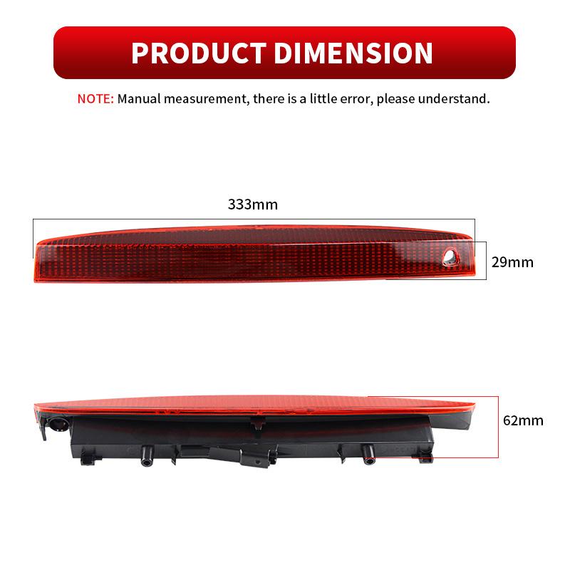 1PC 12V Smoke/Red Lens LED High Level Center Third Brake Stop Light For Renault Megane MK II 2003-2008 OEM 8200175538 Tail Lamp