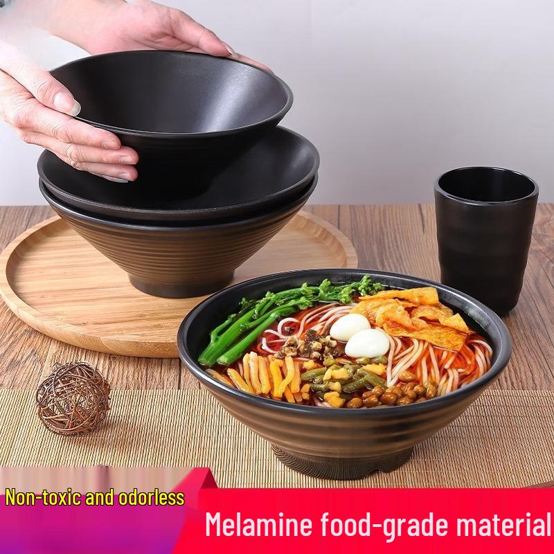 Handon 9.5-inch Melamine Oval Ramen & Soup Bowl