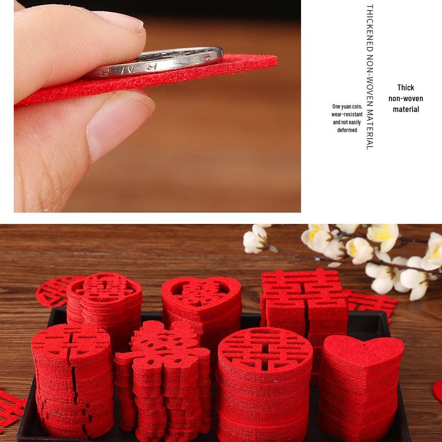 Mini Wedding Confetti & Romantic Happy Character Decoration Set