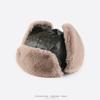Leather Pilot Hat Men's and Women's Winter Thickened Warm Cycling Ear Protection Hat Leather Buckle Locomotive Cold Protection Hat Moisture