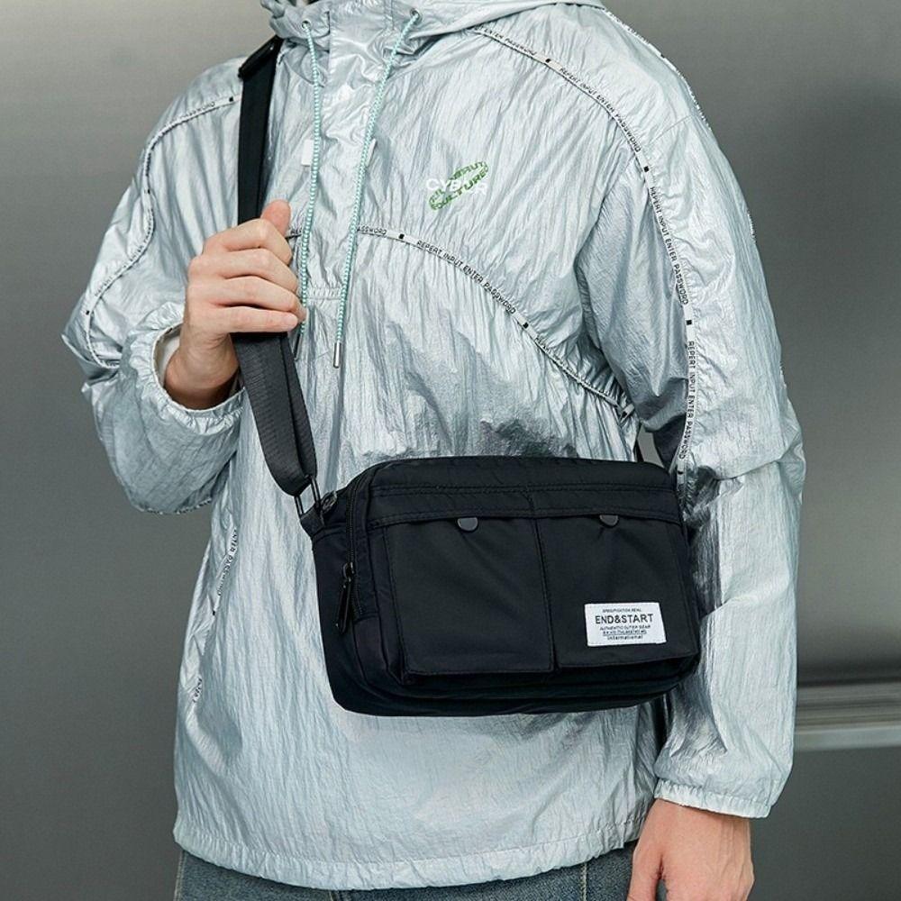 Trendy Men Crossbody Bag Japanese Style Work Messenger Bag Mailman Bag School Sling bag  Streetwear