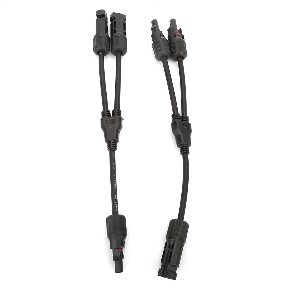 1 Pair Y Branch Connector Solar Panel Adapter Cable Splitter