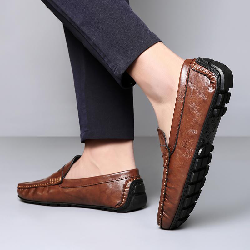 Grote Maat 47 Leren Penny Heren Loafers en Slip-ons Casual Schoenen Heren Moccasins 2026 Zomer Slip-On Platte Schoenen Heren Rijschoenen
