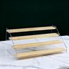 Acrylic Tiered Display Storage Shelf 2-5 Layers Wooden Ladder Organizer for Figure Collectible Showcase Use