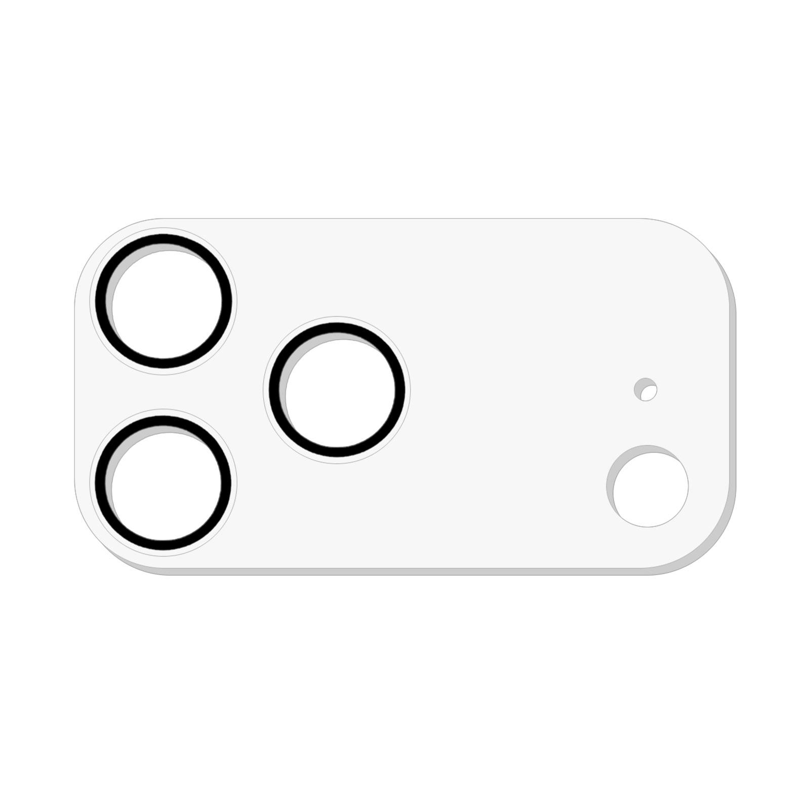 

Для iPhone 17 Pro Max/17 Pro Защита объектива камеры Дизайн с черным кругом HD Прозрачная пленка для объектива из закаленного стекла A