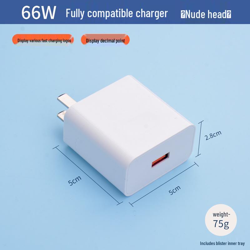 66W Super Fast Charger for Huawei, Honor, OPPO, Xiaomi Phones - 3C Certified