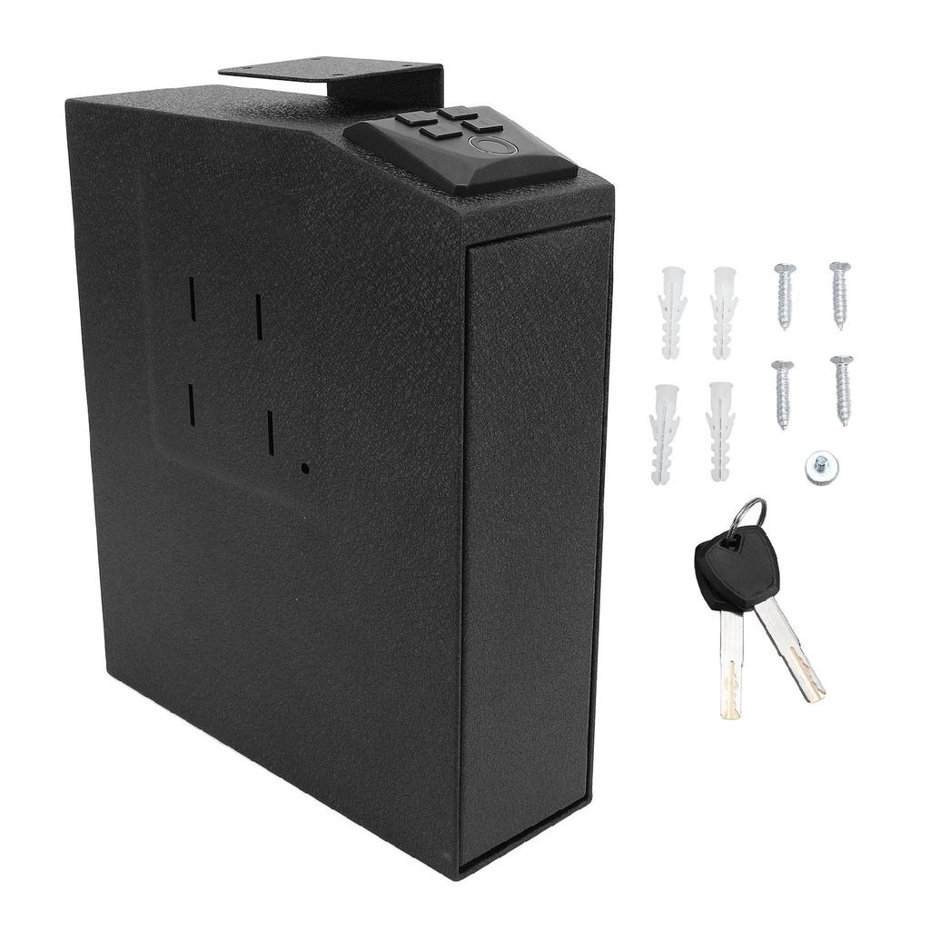 Cofre Biométrico Montado Mesa de Cabeceira Cofre de Acesso Rápido Caixa de Bloqueio para Carro Caminhão Escrivaninha Cabeceira Parede com Impressão Digital de Segurança