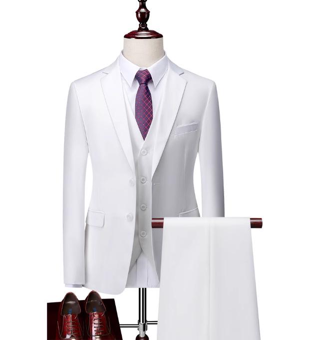 Men's Three-Piece Suit - Formal/Casual Office Groom Wedding Attire