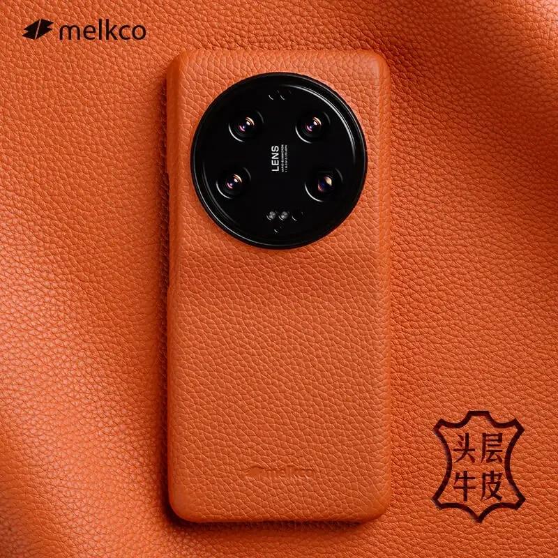 Melkco Genuine Cowhide Leather Case for Xiaomi Mi 13 Ultra 5G Mi14 15 Pro 12 12X 12S 11 10s Premium Microfiber Inside Back Cover