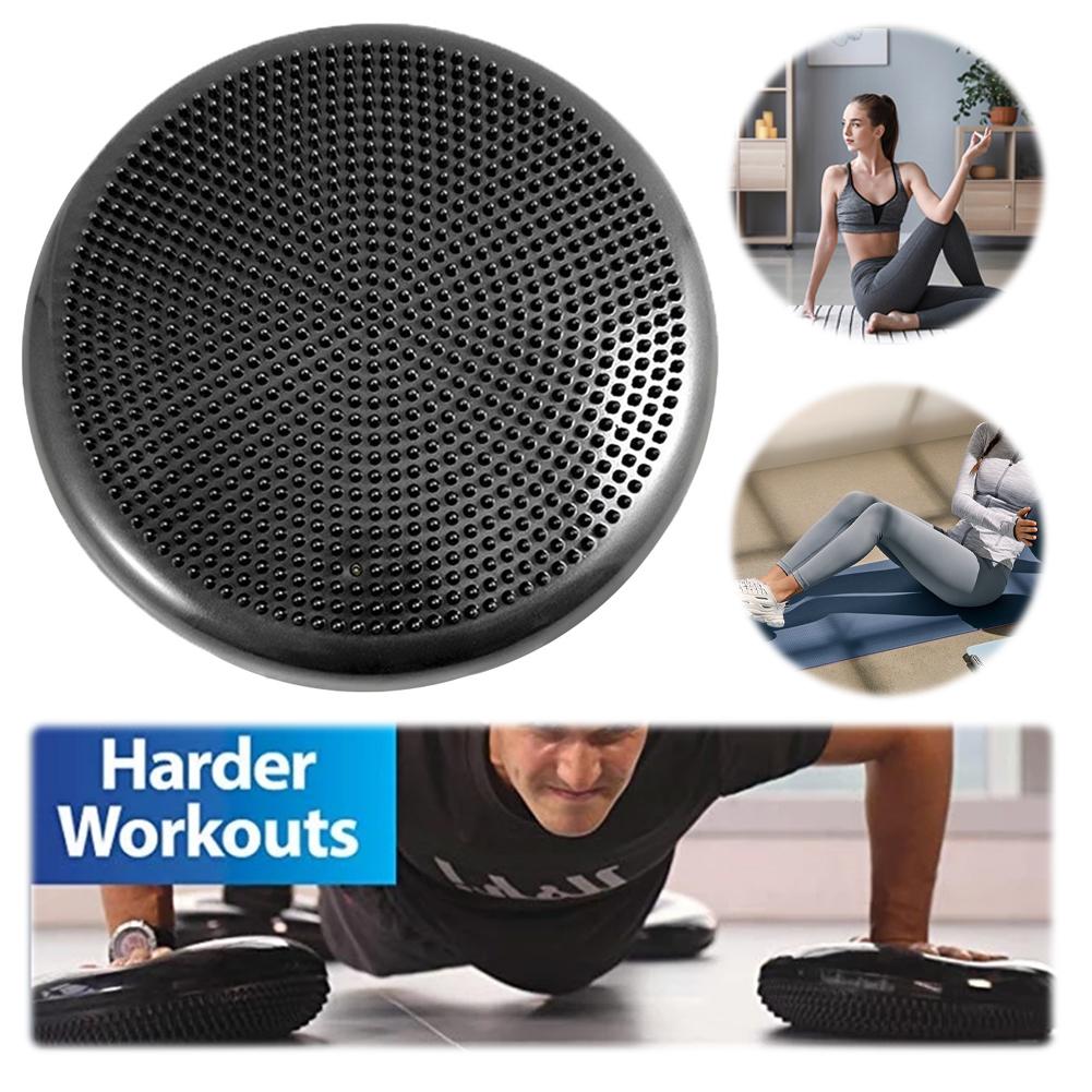 PVC Soft Yoga Balance Board Wear Resist Fitness Yoga Round Mat Air Cushion Massage Pad for Travel Fitness Gym Balance Cushion