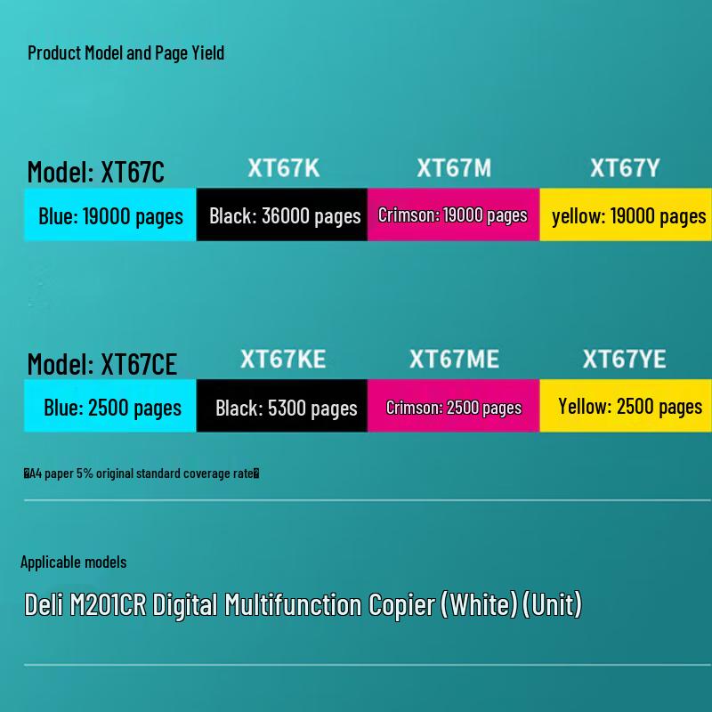Deli XT67 Original High-Capacity Toner Cartridge for M201CR/M301CR