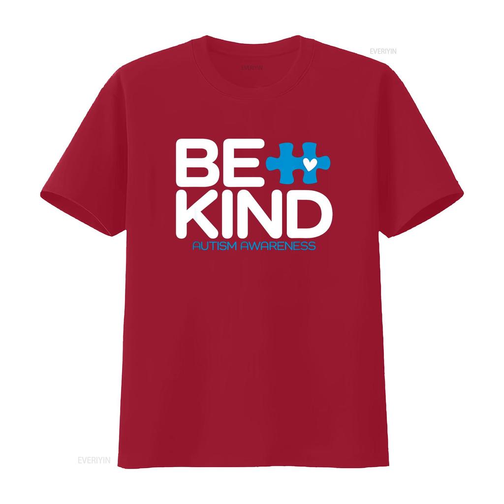 Autism Be Kind T Shirt Kids Awareness vintage Washed Stylish designer clothes Stretched fashion Top For Everyday Wear