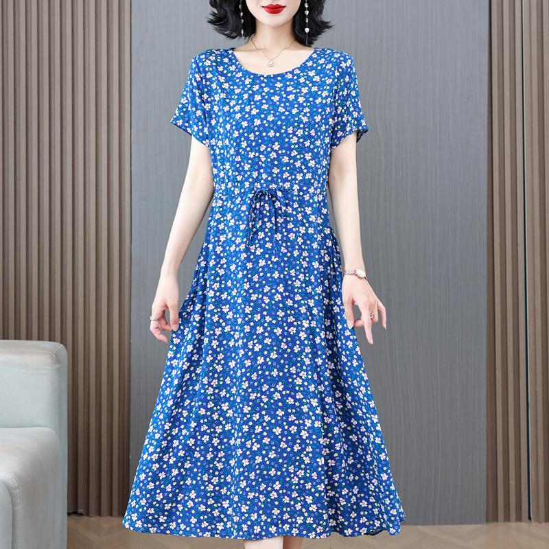 Şık Kadın Elbiseleri Yazlık Vintage Kıyafetler Günlük Büyük Beden Kısa Kollu Yazlık Uzun Elbiseler