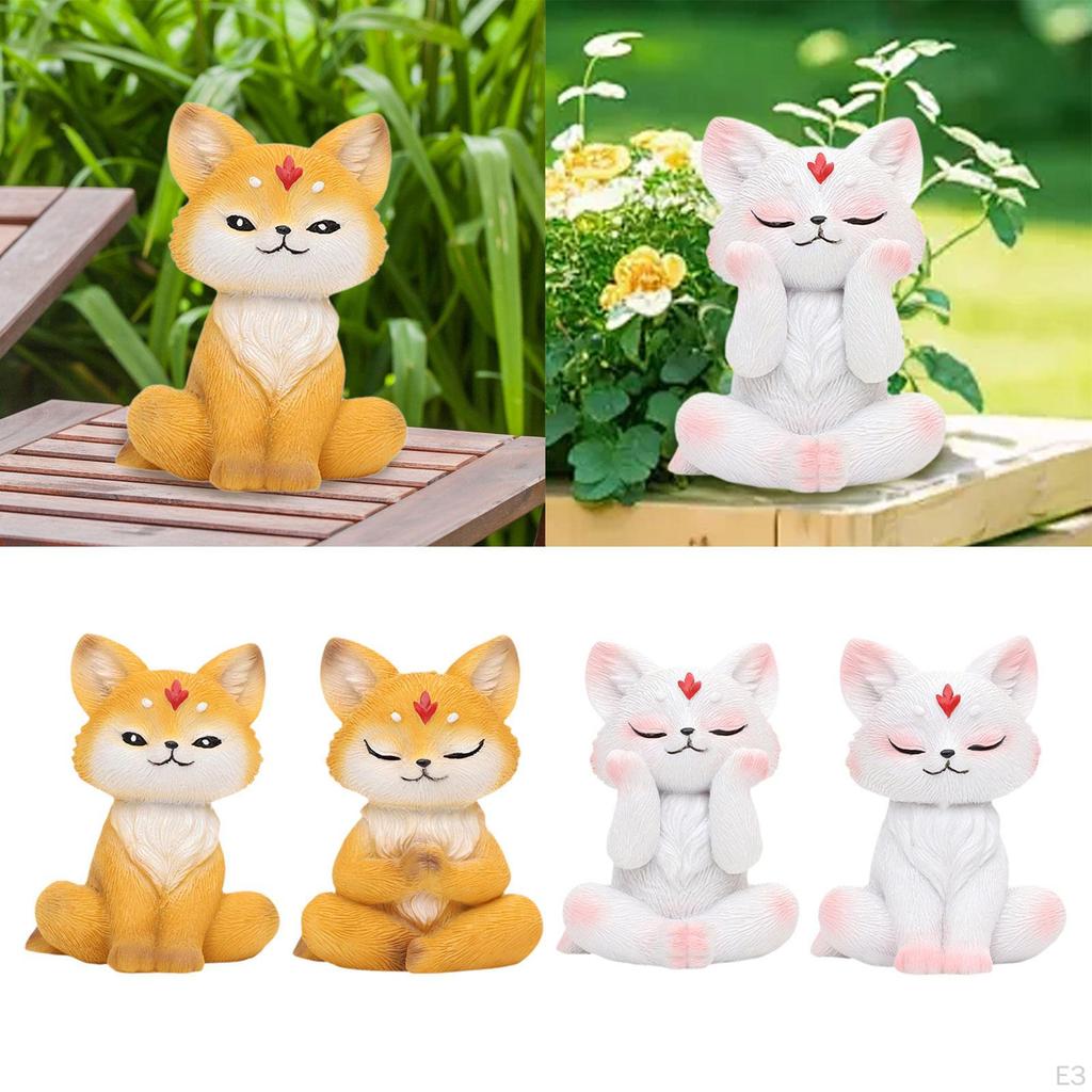 Statue Lawn Decoration Lifelike Creative Design Sitting Sculpture Resin Animal Figurine for Outside